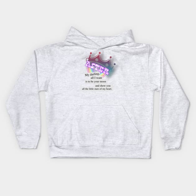 Aster-rainbow with quot Kids Hoodie by Lumphord-lune
